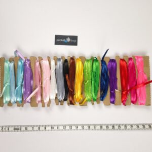 Satin ribbons for drawstring closure